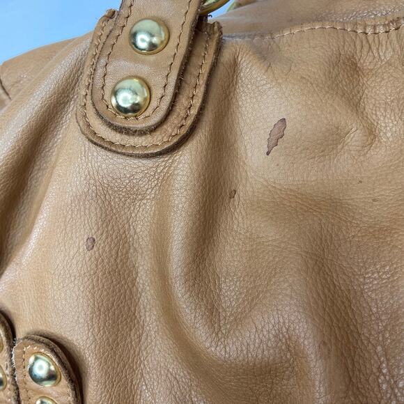 Anthropologie Linea Pelle Soft Camel Tan Leather Satchel Bag - Picture 12 of 12